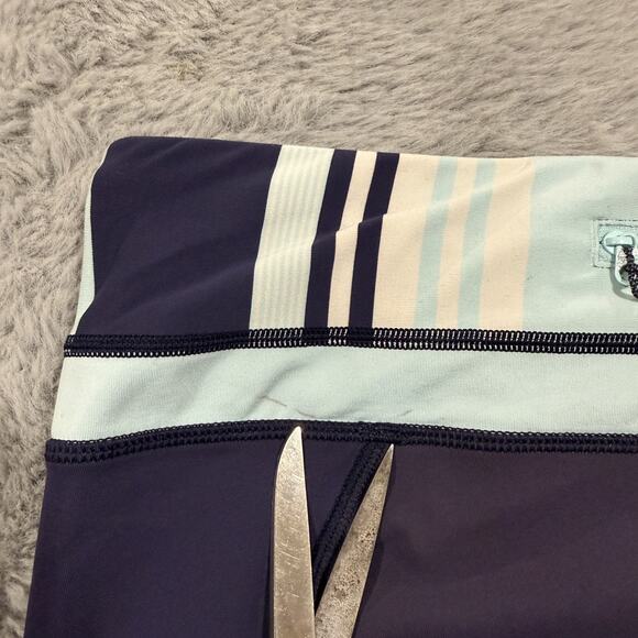 Lululemon Pants Womens 10 Purple Black Pace Rival Crop Activewear Side Pockets - Picture 5 of 11